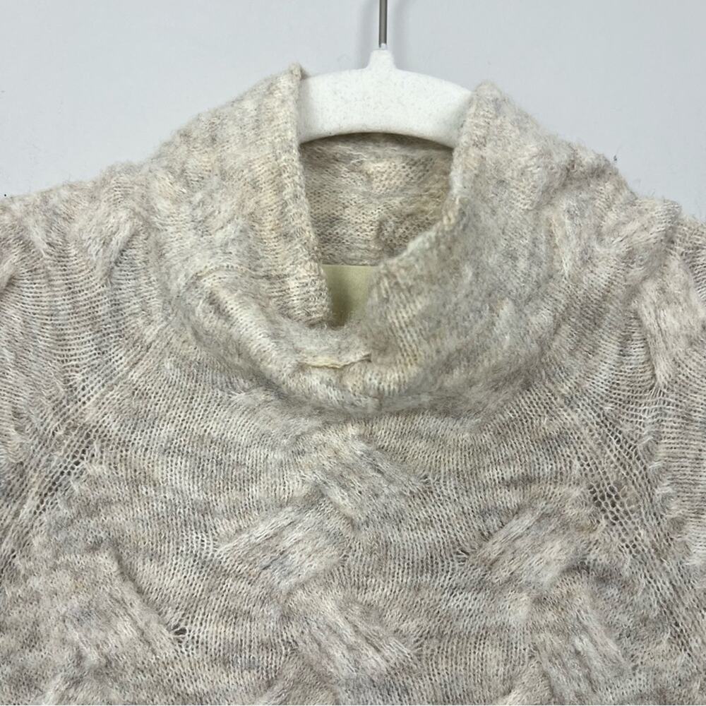 Aritzia Wilfred Free Mical Sweater Oatmeal sz XS Alpaca Wool Blend Turtleneck - Picture 6 of 10